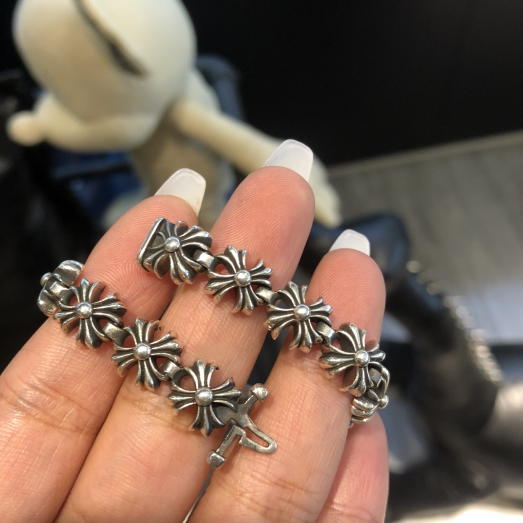CHROME HEARTS クロムハーツ サイドクロスフラワーブレスレット（CHROME HEARTS 022）