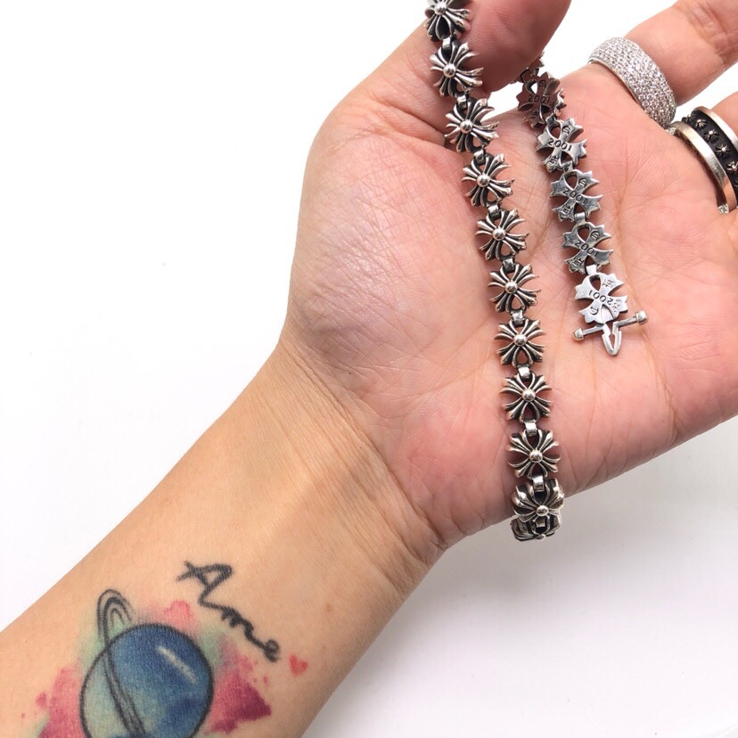 CHROME HEARTS クロムハーツ サイドクロスフラワーブレスレット（CHROME HEARTS 022）