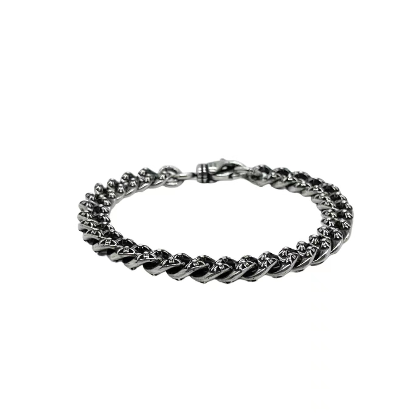 CHROME HEARTS クロムハーツ フルフラワーチェーンクロスブレスレット（CHROME HEARTS 031）