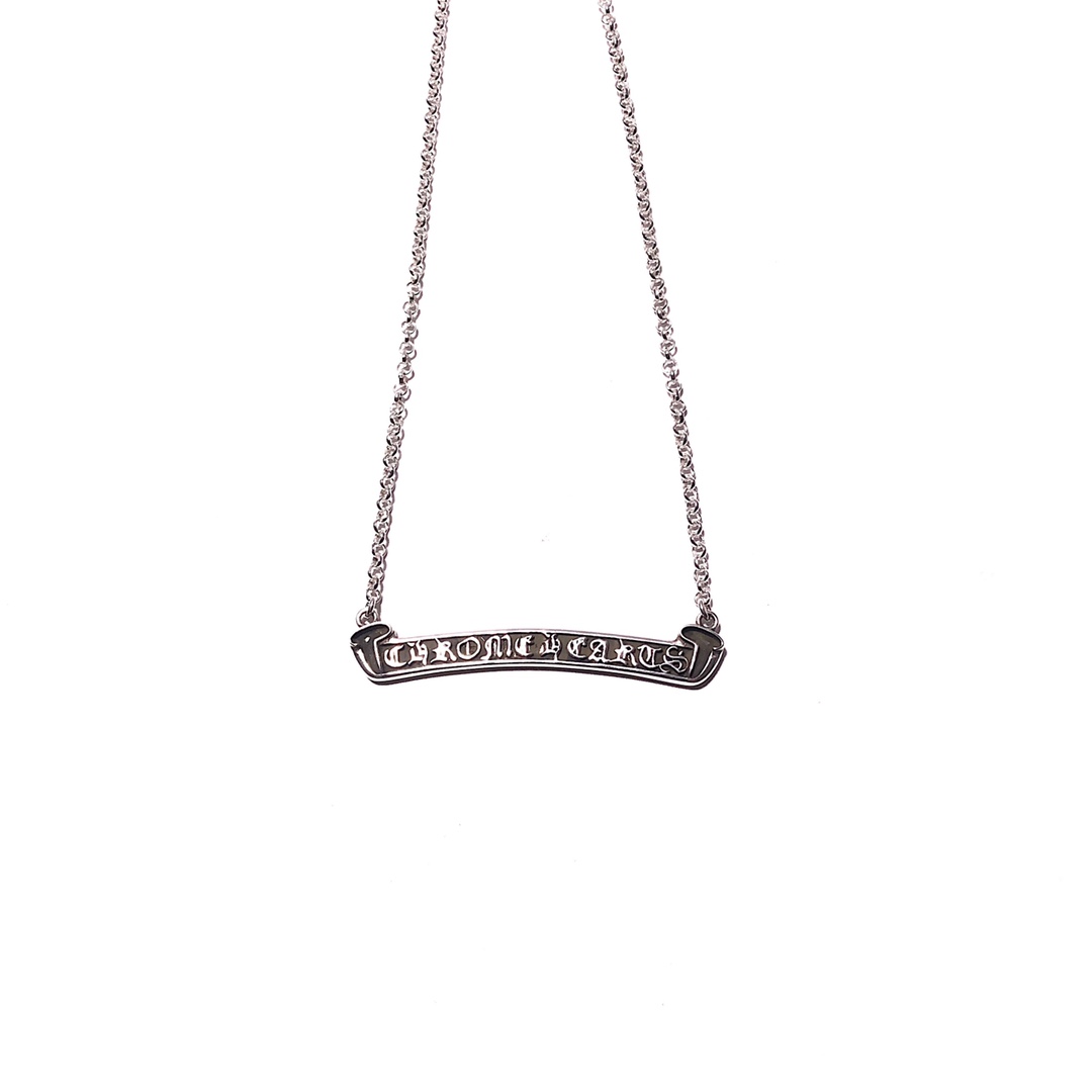 CHROME HEARTS Scroll Label ON STD Roll Chain Necklace CHROME HEARTS Scroll Label ON STD Roll Chain Necklace