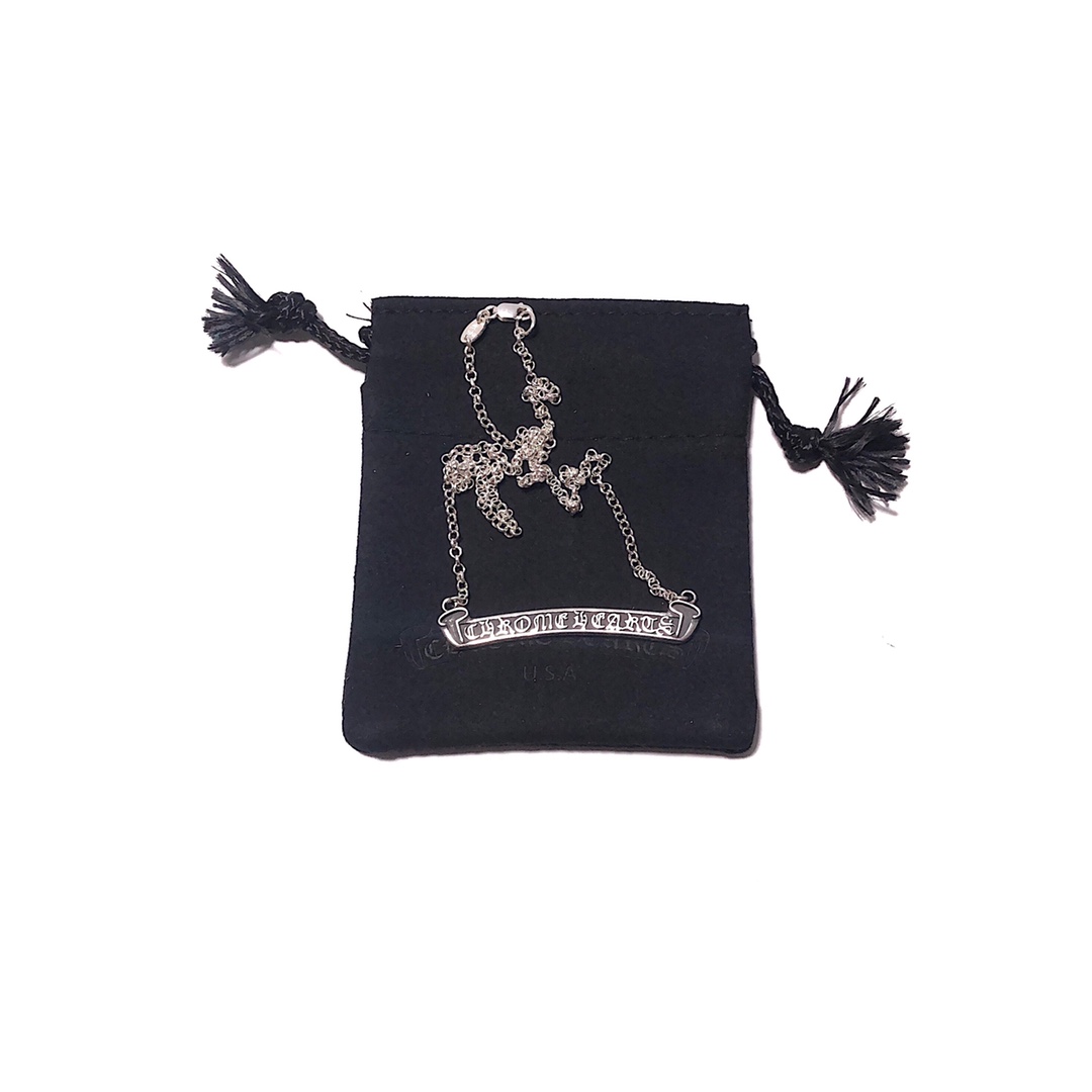 CHROME HEARTS クロムハーツ スクロールレーベル　 ON STD ロールチェーンネックレス（CHROME HEARTS 032）