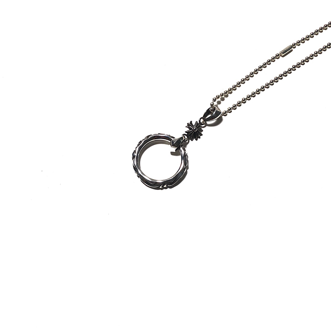 CHROME HEARTS Cross Flower Vine Ring Necklace(CHROME HEARTS CHROME HEARTS Cross Flower Vine Ring Necklace(CHROME HEARTS
