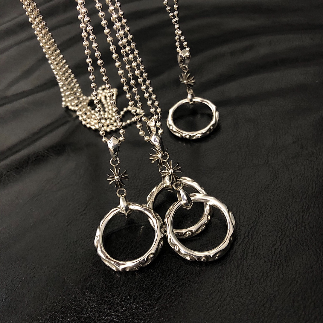 CHROME HEARTS クロムハーツ クロスフラワー蔓リングネックレス（CHROME HEARTS 035）