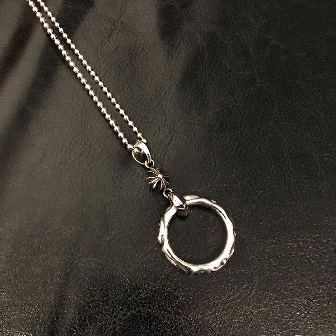 CHROME HEARTS クロムハーツ クロスフラワー蔓リングネックレス（CHROME HEARTS 035）