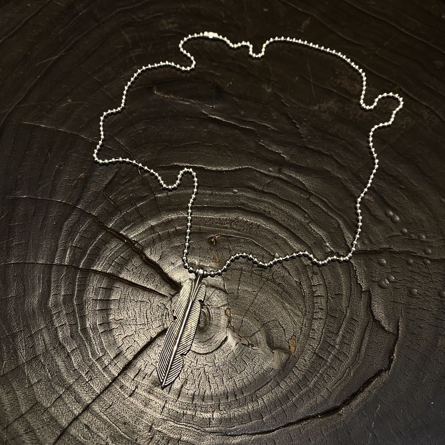 CHROME HEARTS クロムハーツ 羽のネックレス-ボールチェーン/パールチェーン（CHROME HEARTS 051）