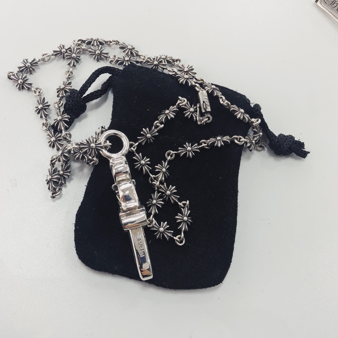 CHROME HEARTS クロムハーツ ソードクロスチェーン-小（CHROME HEARTS 073）
