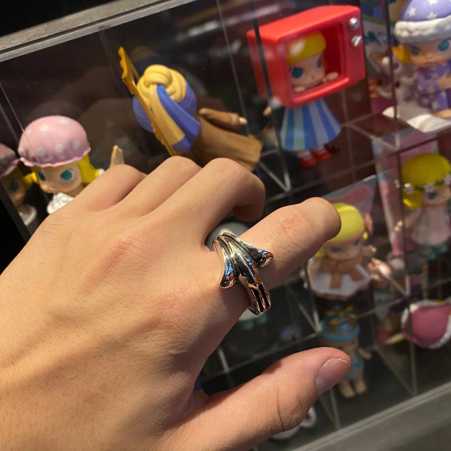 CHROME HEARTS クロムハーツ  半分のアイリスの花リング（CHROME HEARTS 080）