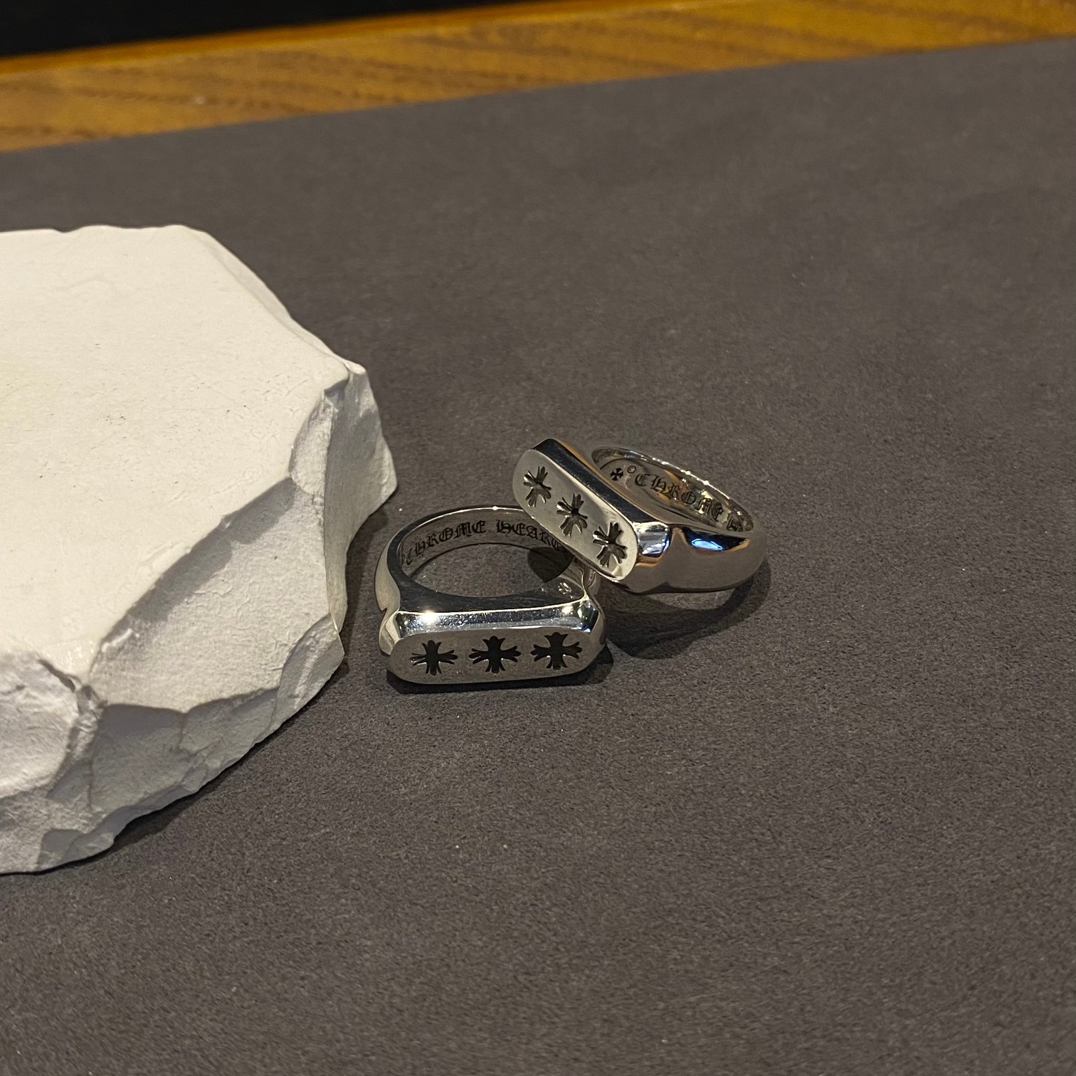 CHROME HEARTS クロムハーツ スリークロスフラワーグロッシーリング（CHROME HEARTS 081）