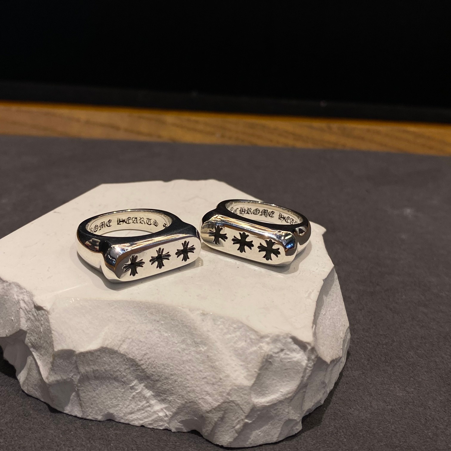 CHROME HEARTS クロムハーツ スリークロスフラワーグロッシーリング（CHROME HEARTS 081）