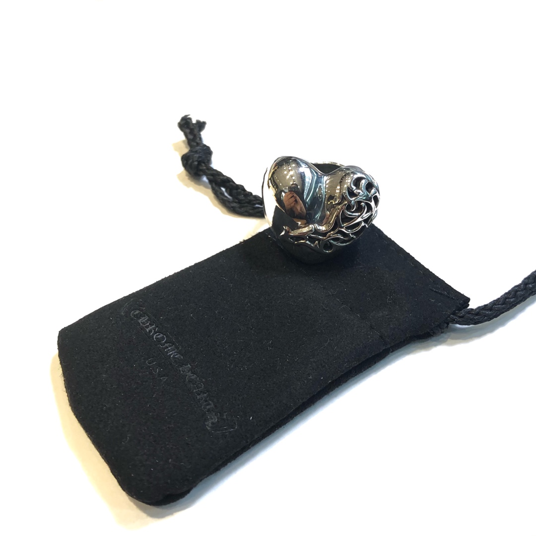 CHROME HEARTS クロムハーツ ハート型つるの花リング（CHROME HEARTS 085）