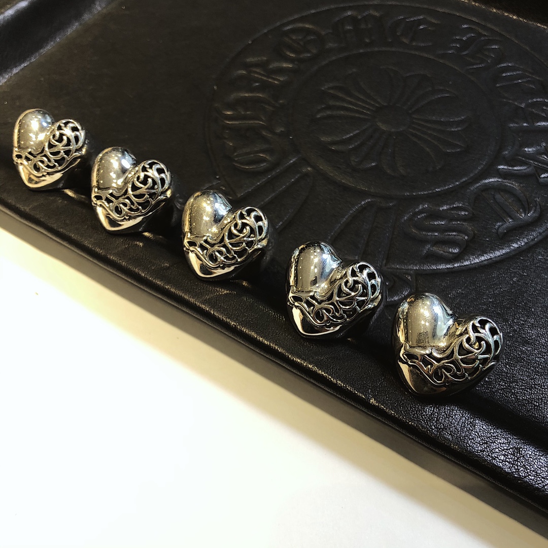 CHROME HEARTS クロムハーツ ハート型つるの花リング（CHROME HEARTS 085）