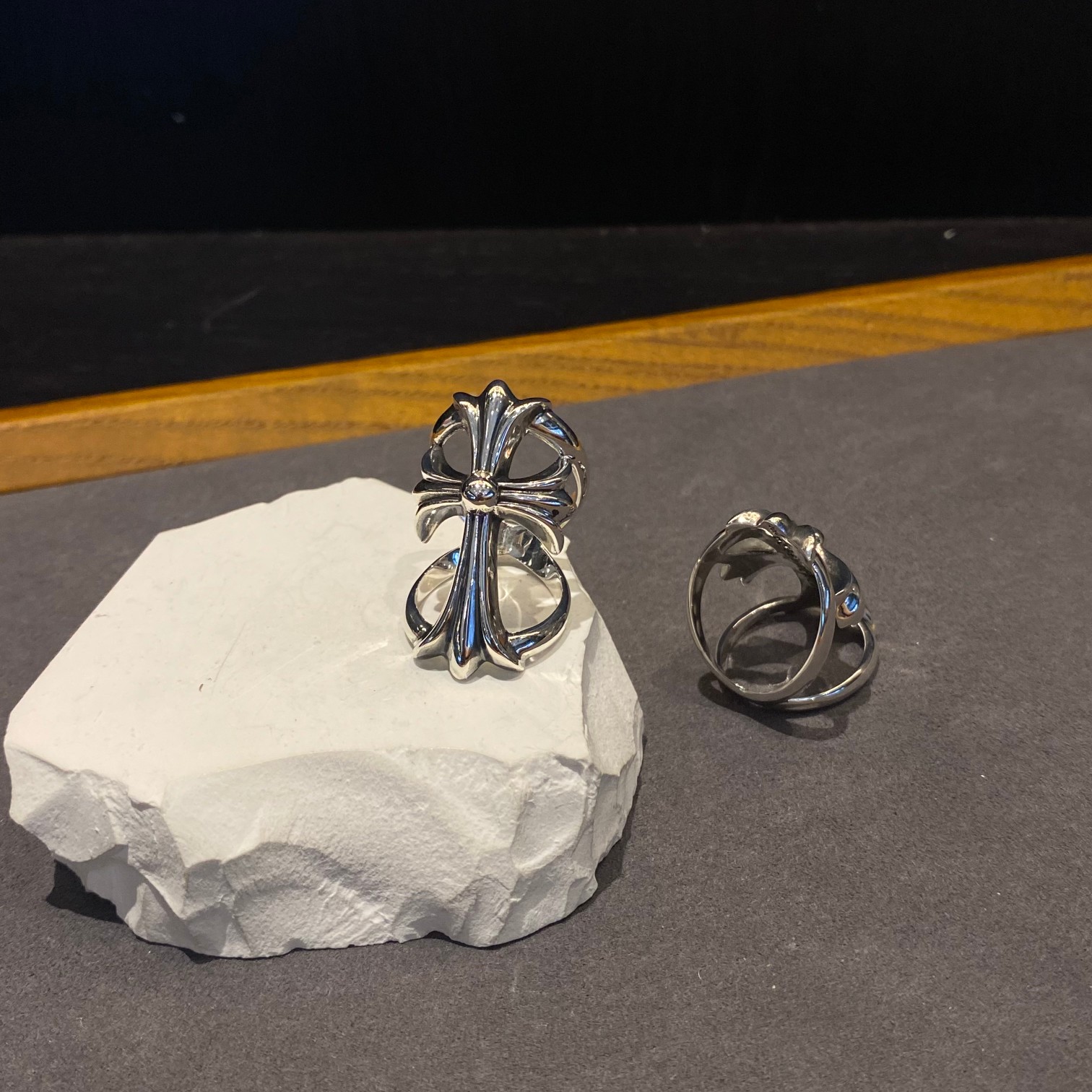 CHROME HEARTS クロムハーツ ラージクロス中空リング（CHROME HEARTS 091）