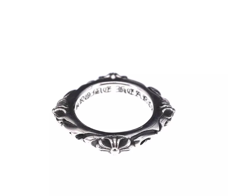 CHROME HEARTS クロムハーツ パレススクエアクロスフラワーリング（CHROME HEARTS 092）
