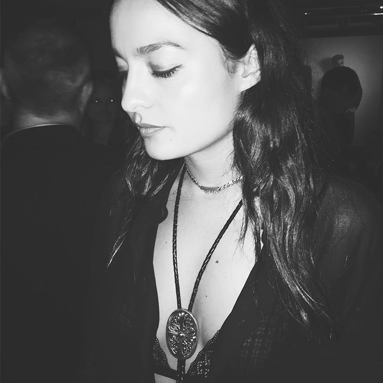 CHROME HEARTS クロムハーツ スターリングシルバークロスアラベスクレザーネックレス（CHROME HEARTS 098）