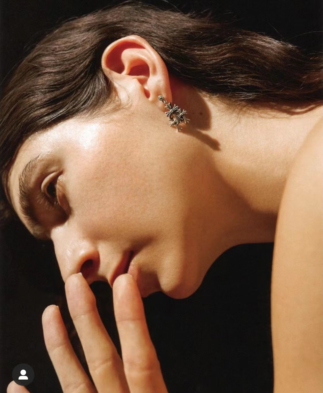 CHROME HEARTS クロムハーツ 3つのクロスのイヤリング（CHROME HEARTS 106）