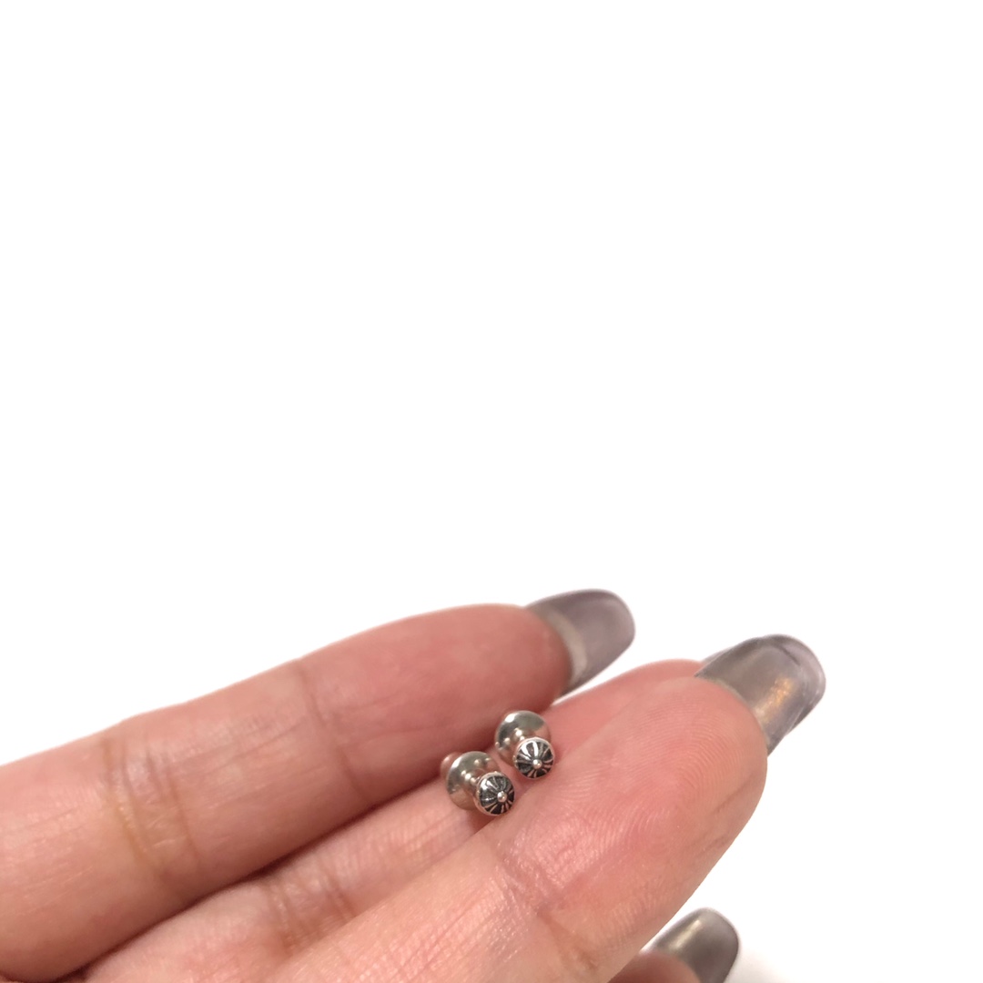 CHROME HEARTS クロムハーツ クロスフラワーボールミニピアス（CHROME HEARTS 120）