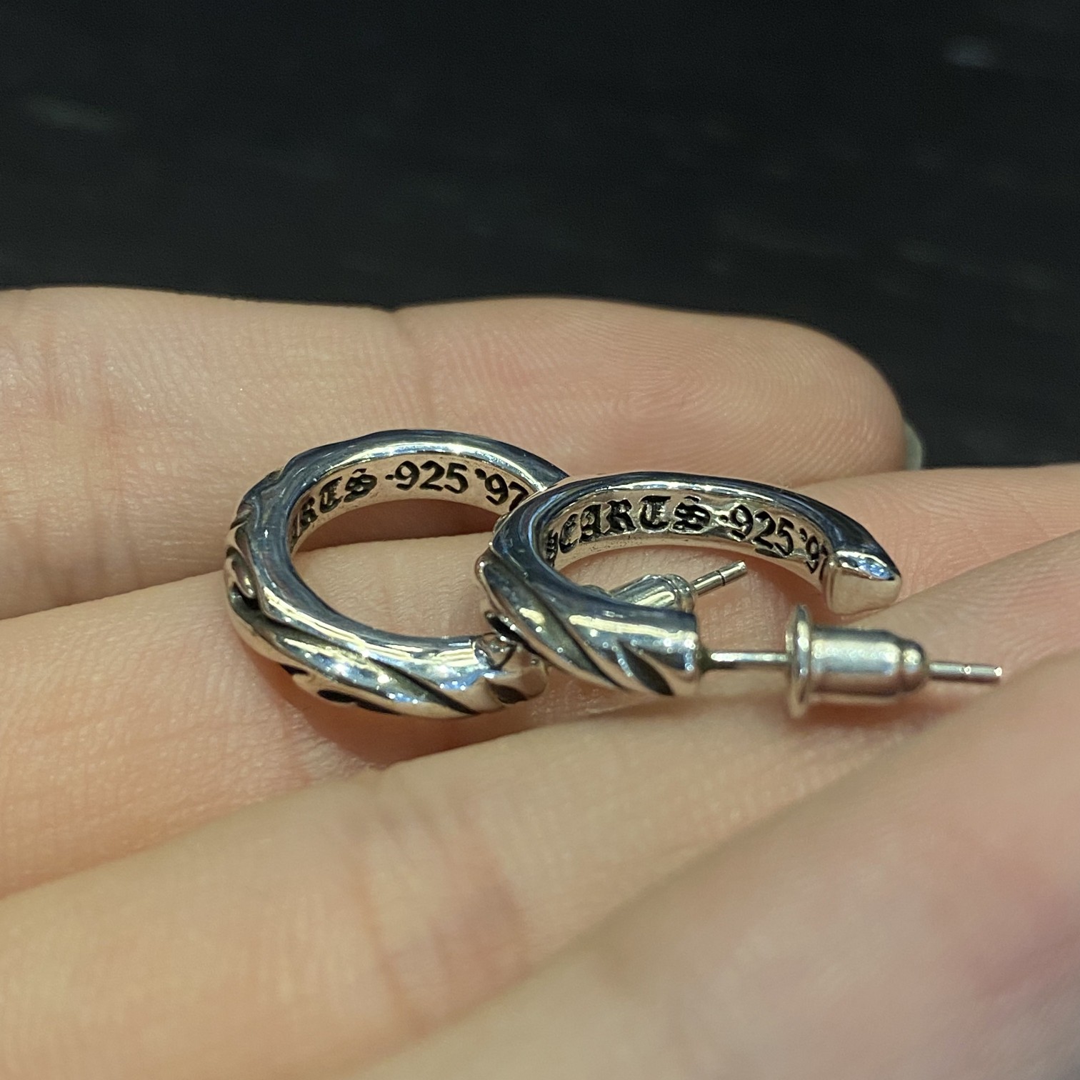 CHROME HEARTS クロムハーツ つるハーフフープイヤリング（CHROME HEARTS 134）