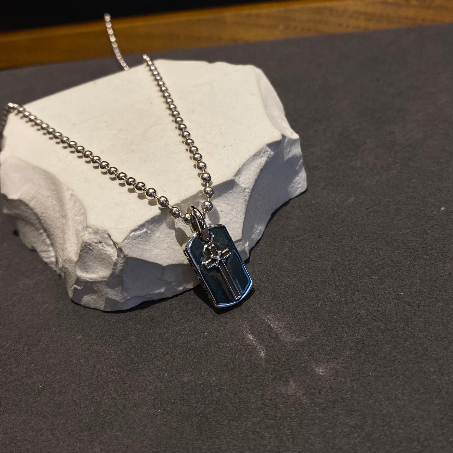 CHROME HEARTS クロムハーツ Xコンケーブクロススクエアネックレス（CHROME HEARTS 141）