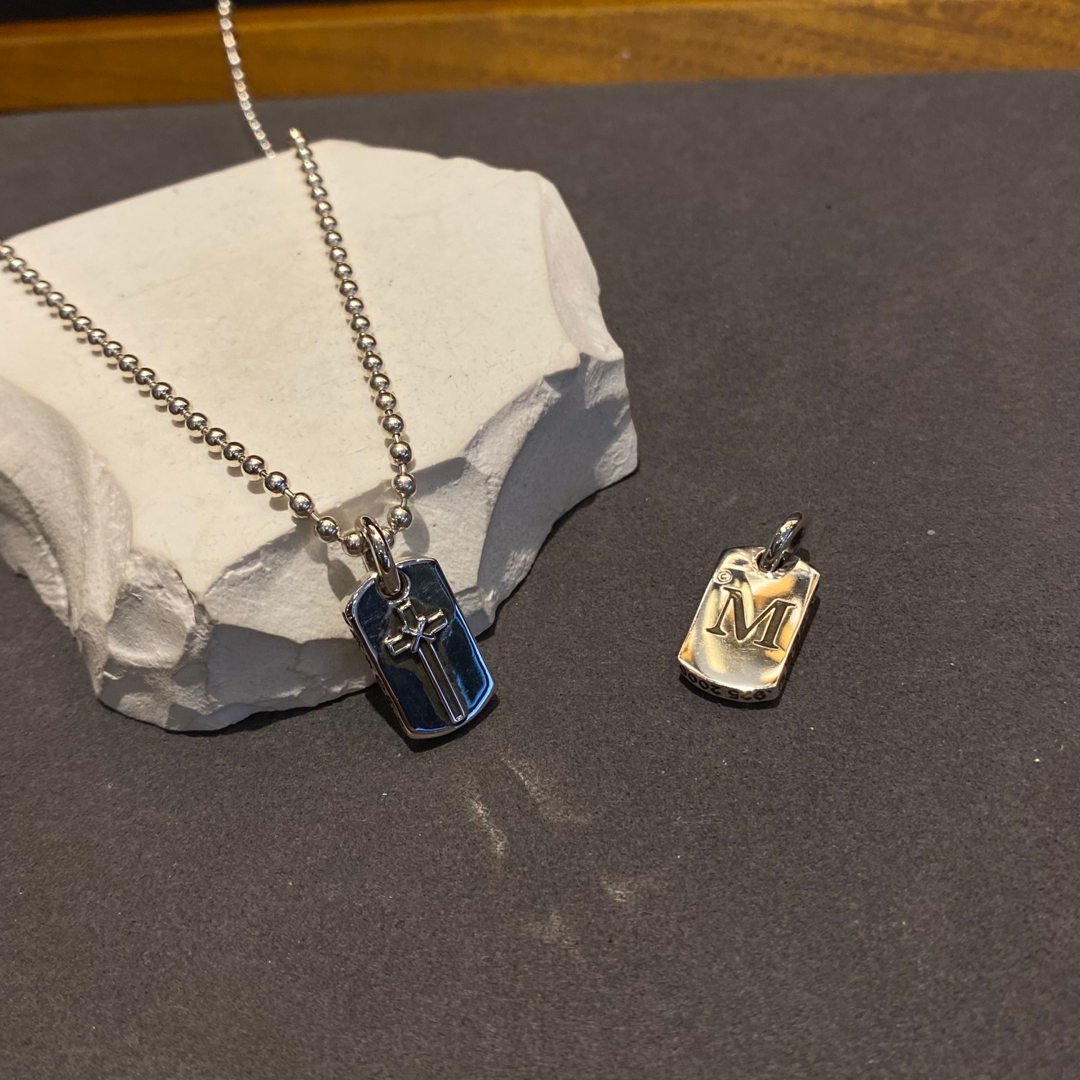 CHROME HEARTS クロムハーツ Xコンケーブクロススクエアネックレス（CHROME HEARTS 141）