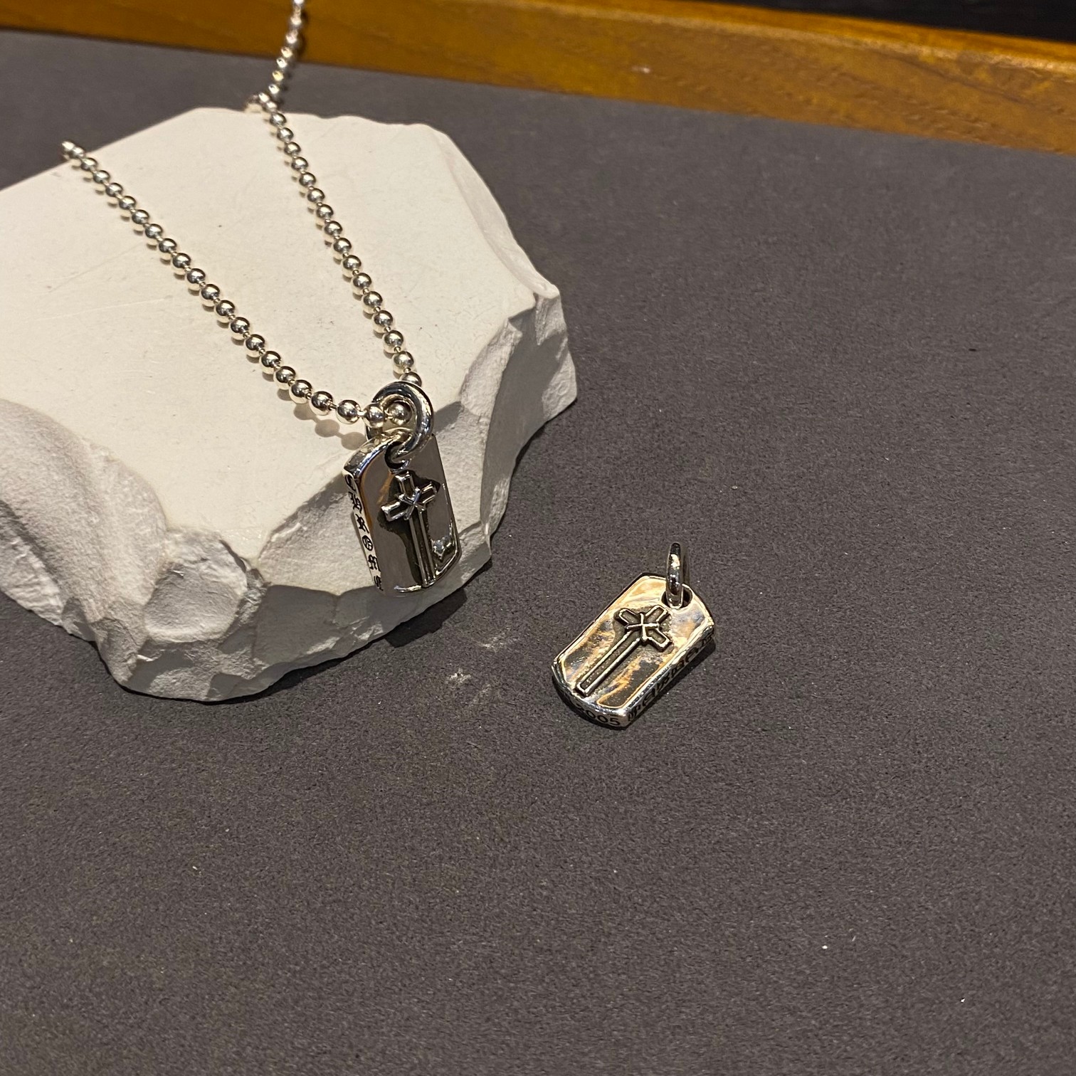 CHROME HEARTS クロムハーツ Xコンケーブクロススクエアネックレス（CHROME HEARTS 141）