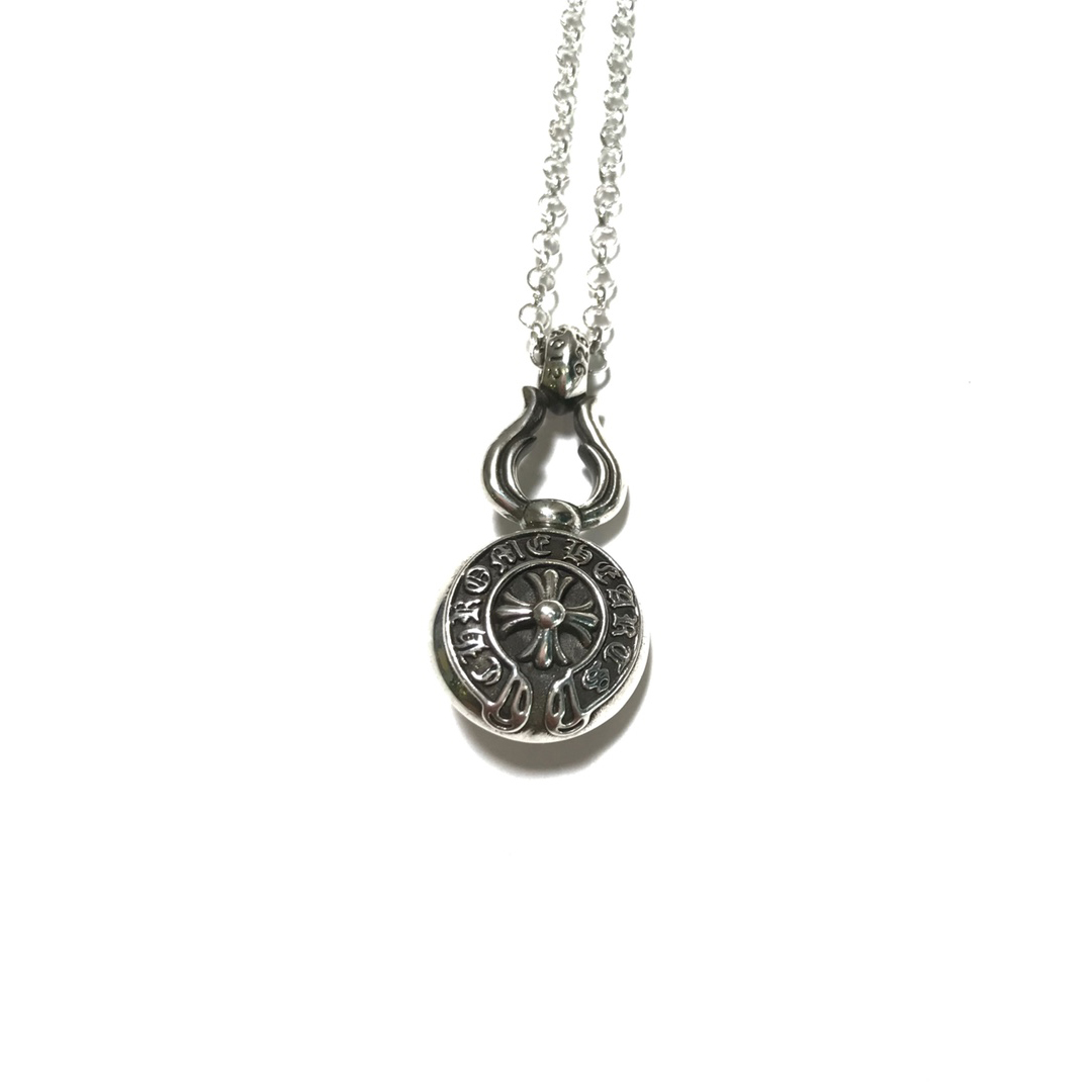 CHROME HEARTS Small Cross Horseshoe Gourd Necklace(CHROME CHROME HEARTS Small Cross Horseshoe Gourd Necklace(CHROME