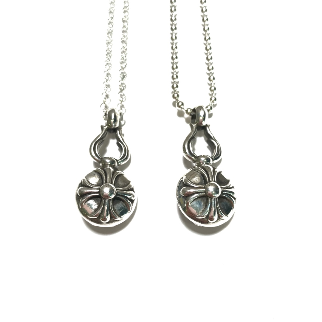 CHROME HEARTS Small Cross Horseshoe Gourd Necklace（CHROME HEARTS 142）