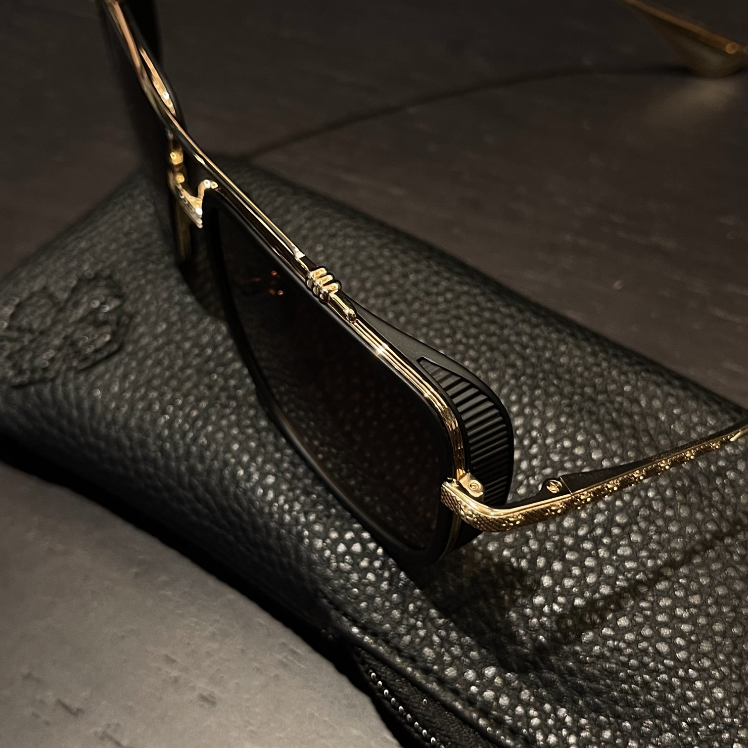 Brown square frame sunglasses