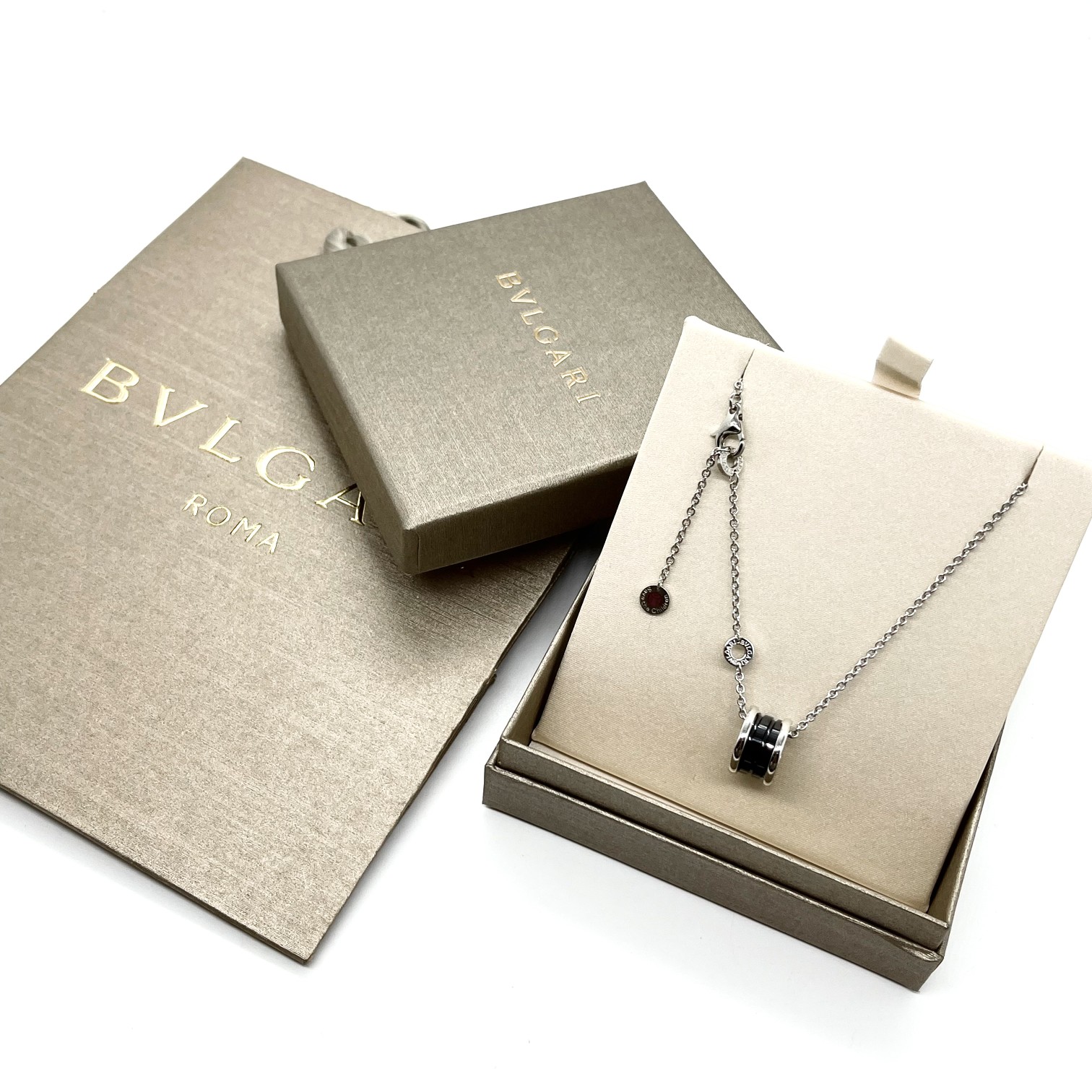 ブルガリ/BVLGARI セーブ・ザ・チルドレン ネックレス ブラックセラミック/Ag925（CL856977-349634）
