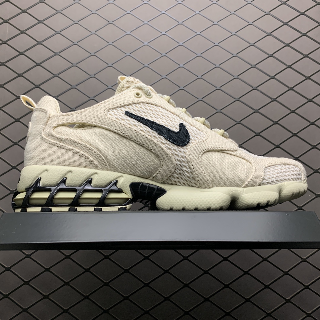 Stussy × Nike Air Zoom Spiridon CG 2 "Fossil/Black"(CQ5486-200)