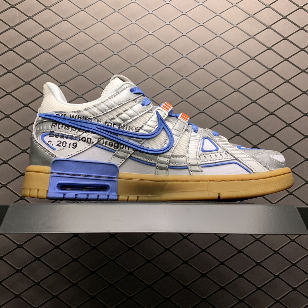 Off-White × Nike Air Rubber Dunk "White/University Blue"（CU6015-100）