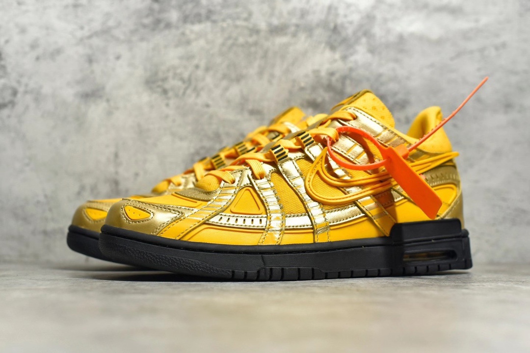 Off-White × Nike Air Rubber Dunk "University Gold"（CU6015-700）