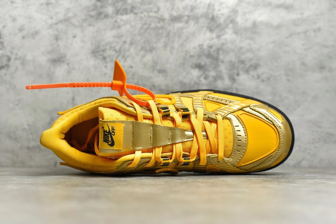Off-White × Nike Air Rubber Dunk "University Gold"（CU6015-700）