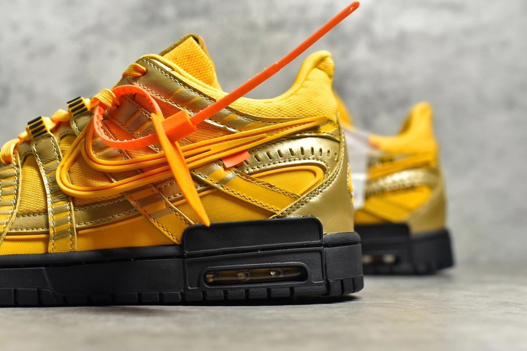 Off-White × Nike Air Rubber Dunk "University Gold"（CU6015-700）