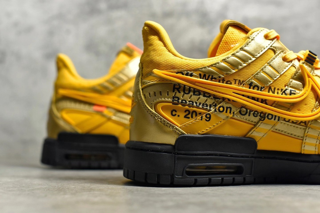 Off-White × Nike Air Rubber Dunk "University Gold"（CU6015-700）