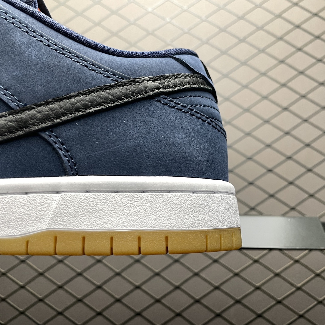 Nike SB Dunk Low Orange Label "Obsidian/Black-Light Gum Brown"(CW7463-401)