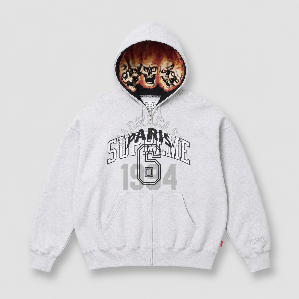 Supreme x MM6 Maison Margiela Zip Up Hooded Sweatshirt （SUP-SS24-113）