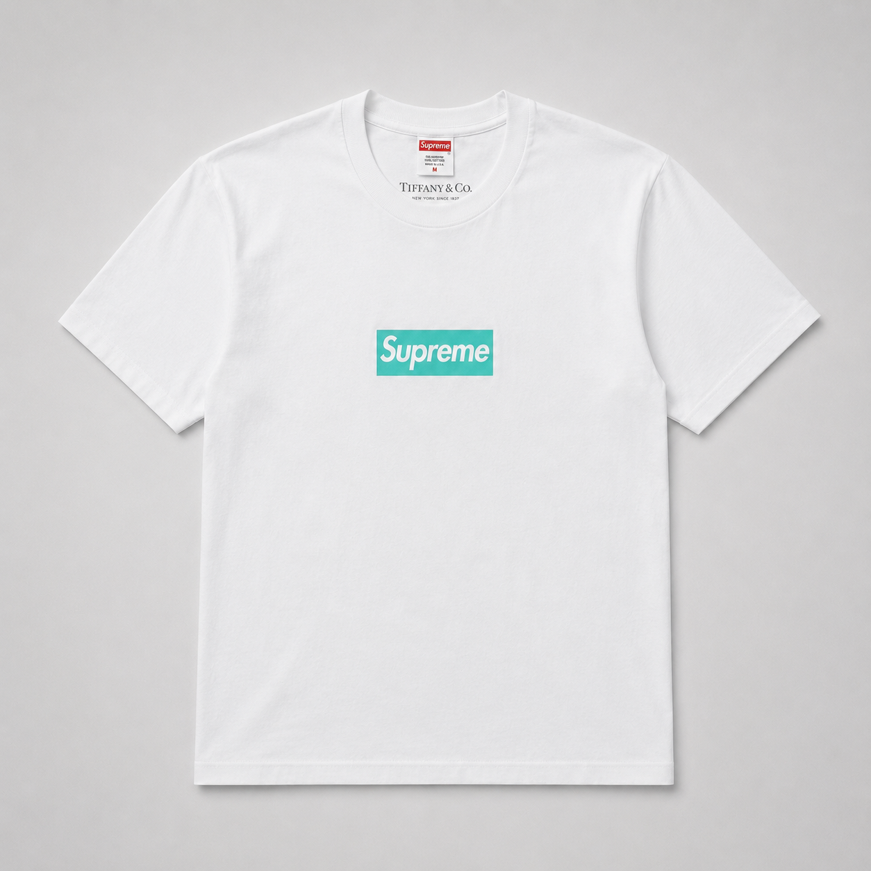Supreme x Tiffany 21FW Box Logo Tee （SUP-FW21-235）