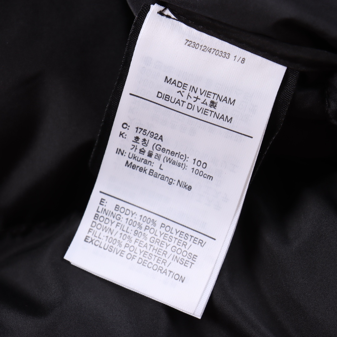 Nike x Drake Nocta stand collar down jacket"black"（DA4137-010）