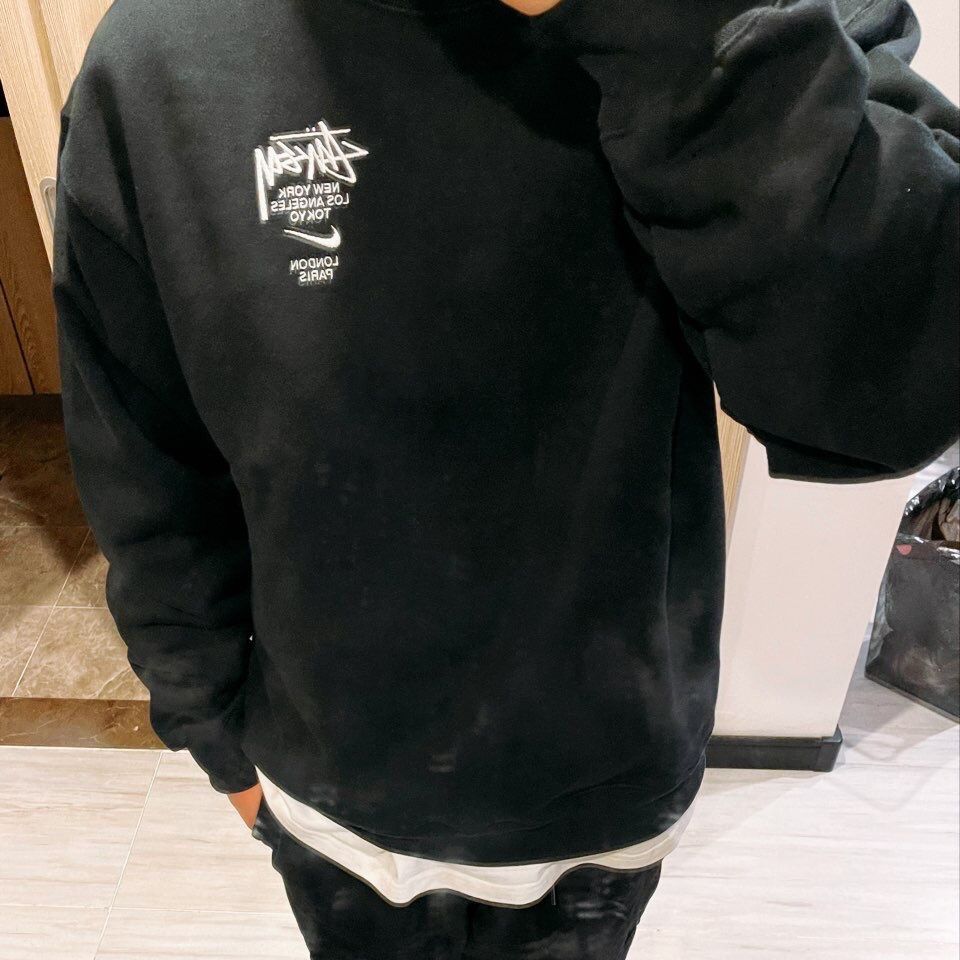 ⚠️早い者勝ち美品Nike x Stussy ブラック スウェット XL 最安値 最安値早い者勝ちNIKEのスウェット XL】Nike x Stussy ブラック