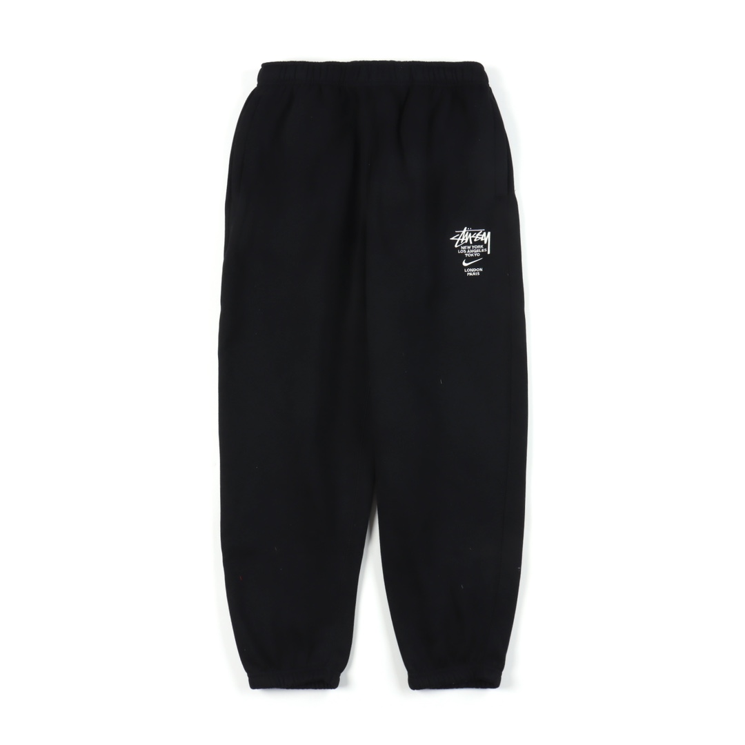 Stussy xNike joint fleece sports pants "black"（DC4227-010）