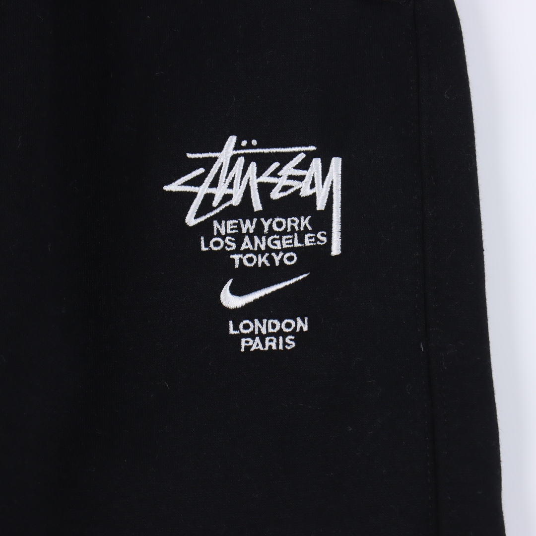 Stussy xNike joint fleece sports pants "black"（DC4227-010）