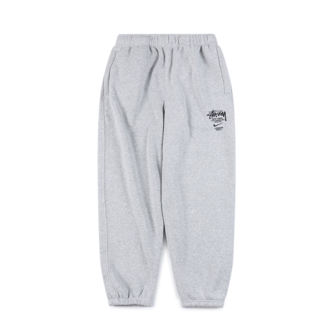 Stussy xNike joint fleece sports pants "grey"（DC4227-050）