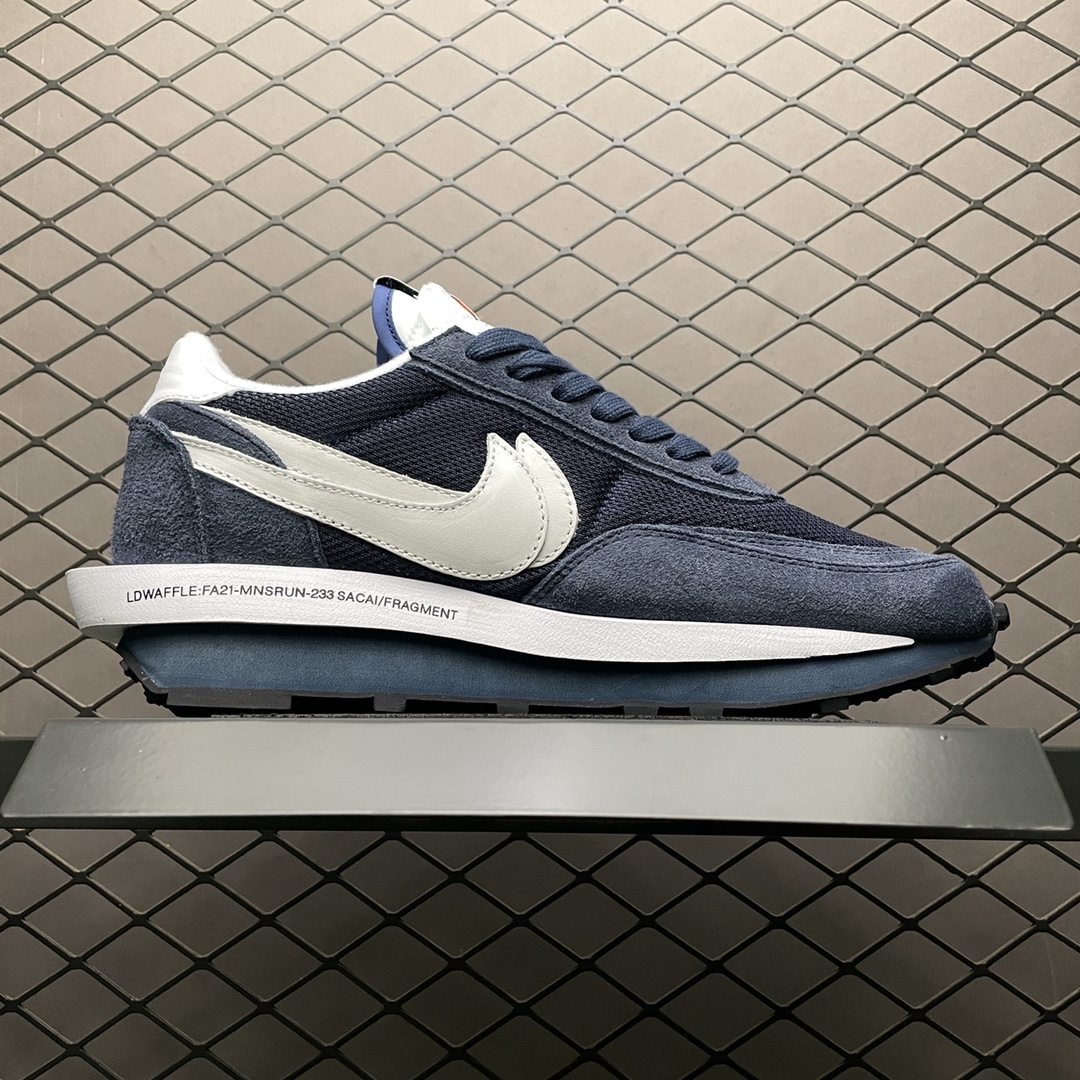 Fragment × sacai × Nike LD Waffle "Blackended Blue" (DH2684-400)