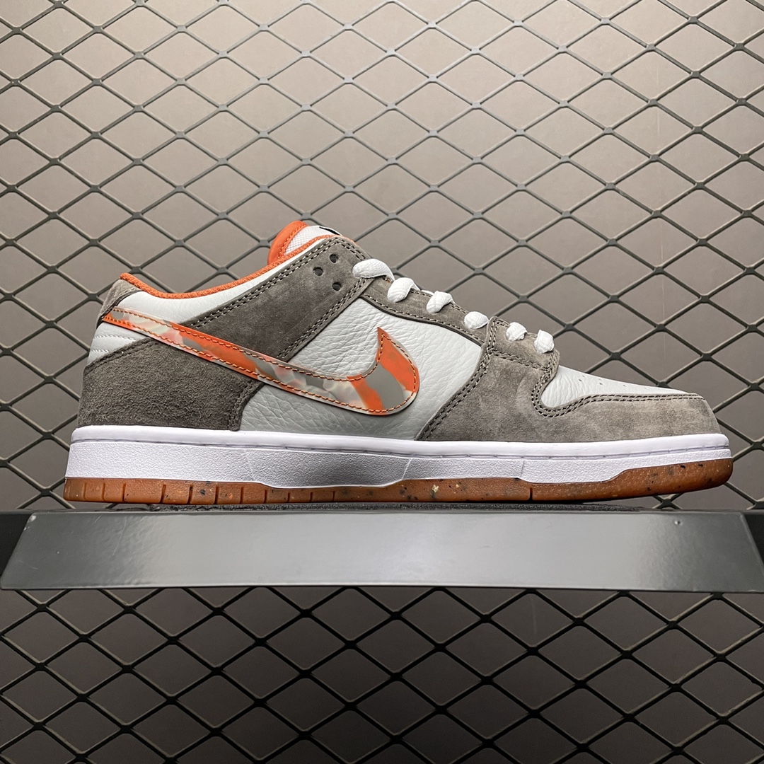 Crushed Skate Shop × Nike SB Dunk Low QS "Olive Grey/Mantra Orange"（ DH7782-001）