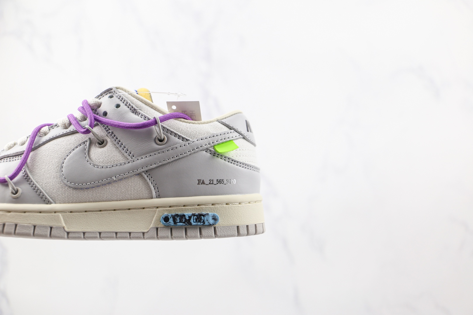 Off-White × Nike Dunk Low "Sail/Neutral Gray" (DM1602-107)