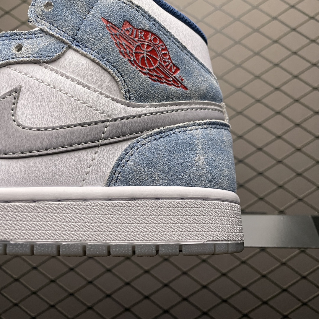 Nike Air Jordan 1 Mid SE "White/Hyper Royal/Red" (DN3706-401)
