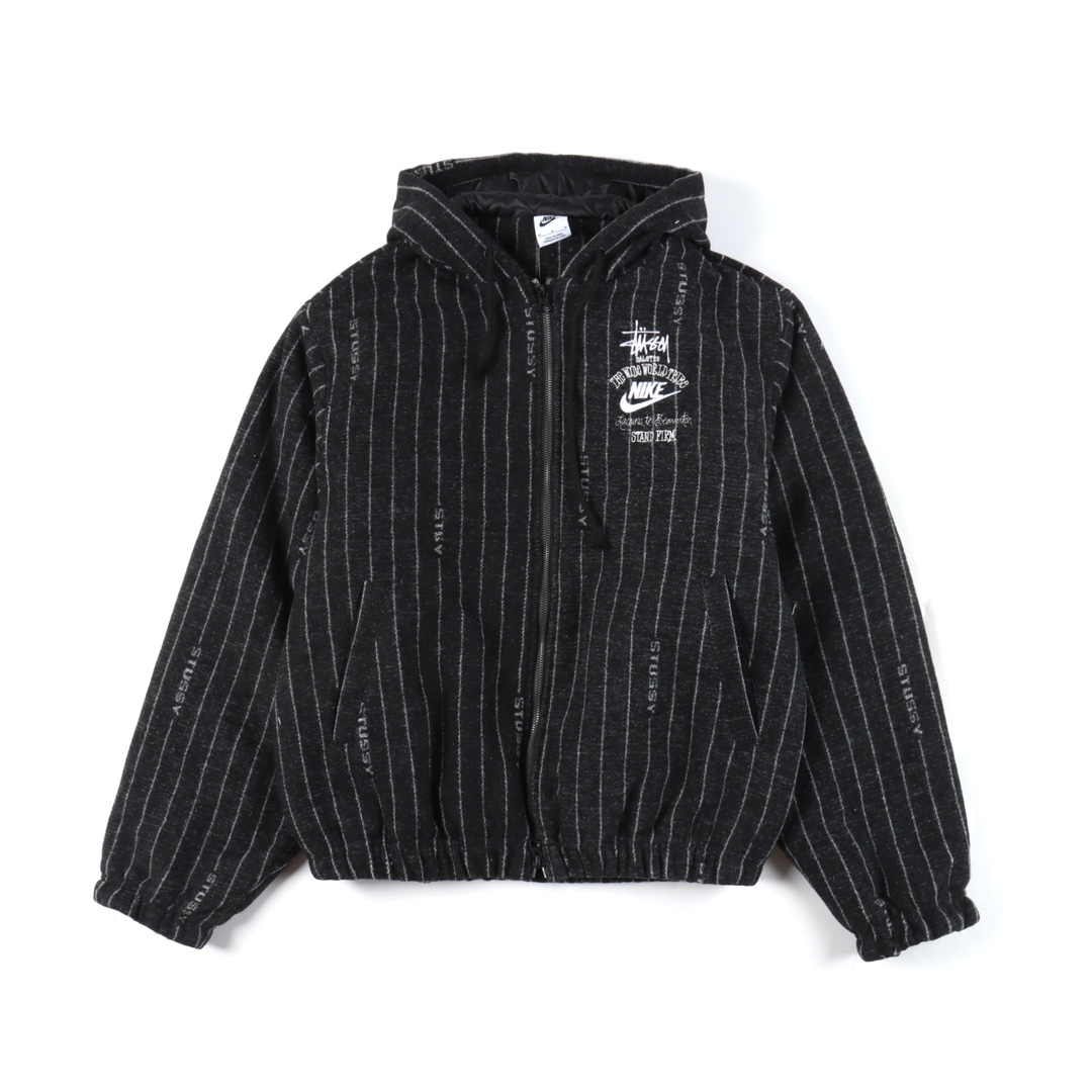 Stussy x Nike SS23 wool striped hooded sweatshirt（DR4413-010）