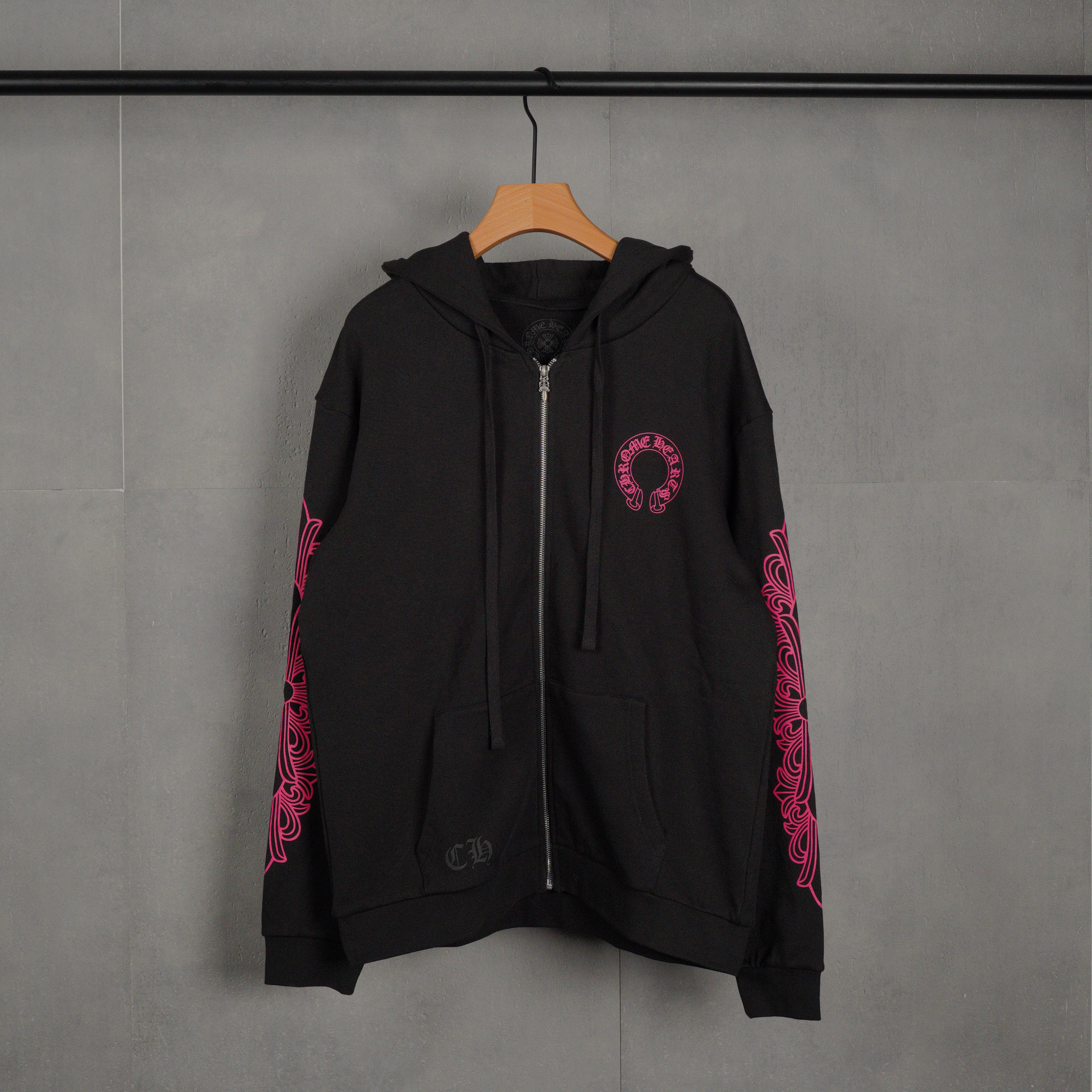 Chrome Hearts Pink Horseshoe Zip Up (CH-T2026330）