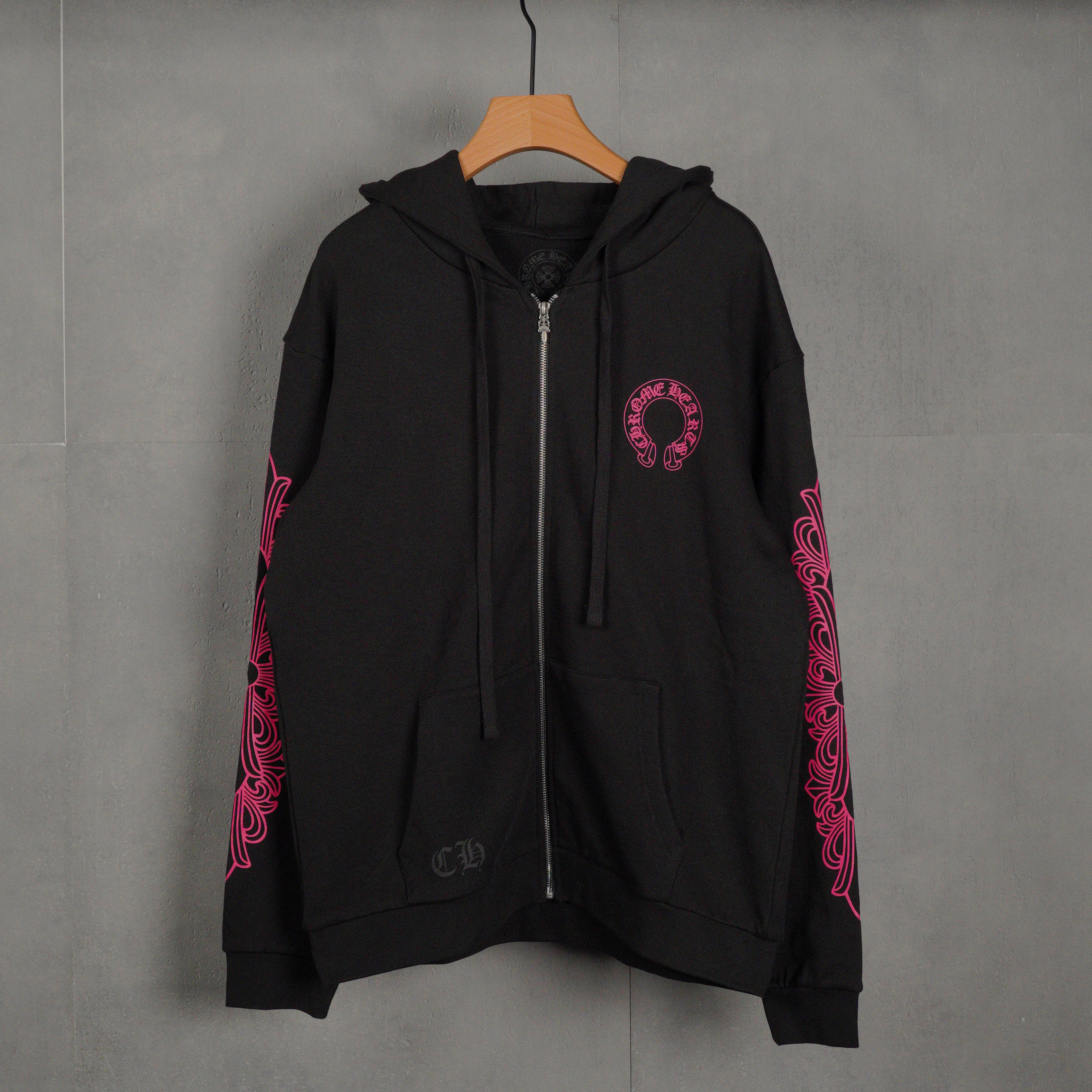 Chrome Hearts Pink Horseshoe Zip Up (CH-T2026330）