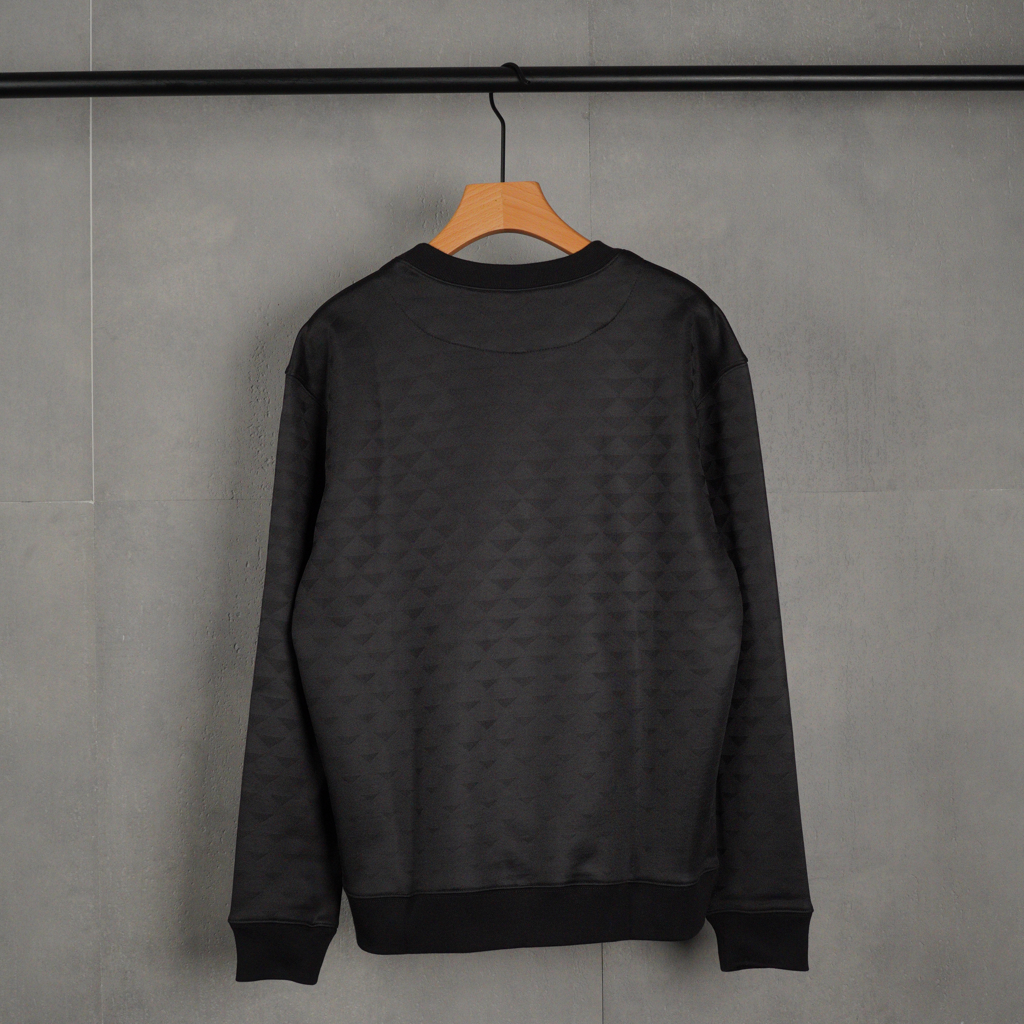 PRADA Monogram Sweatshirt with Triangle Logo (UJL67B-147M-F0002-S-OOO）